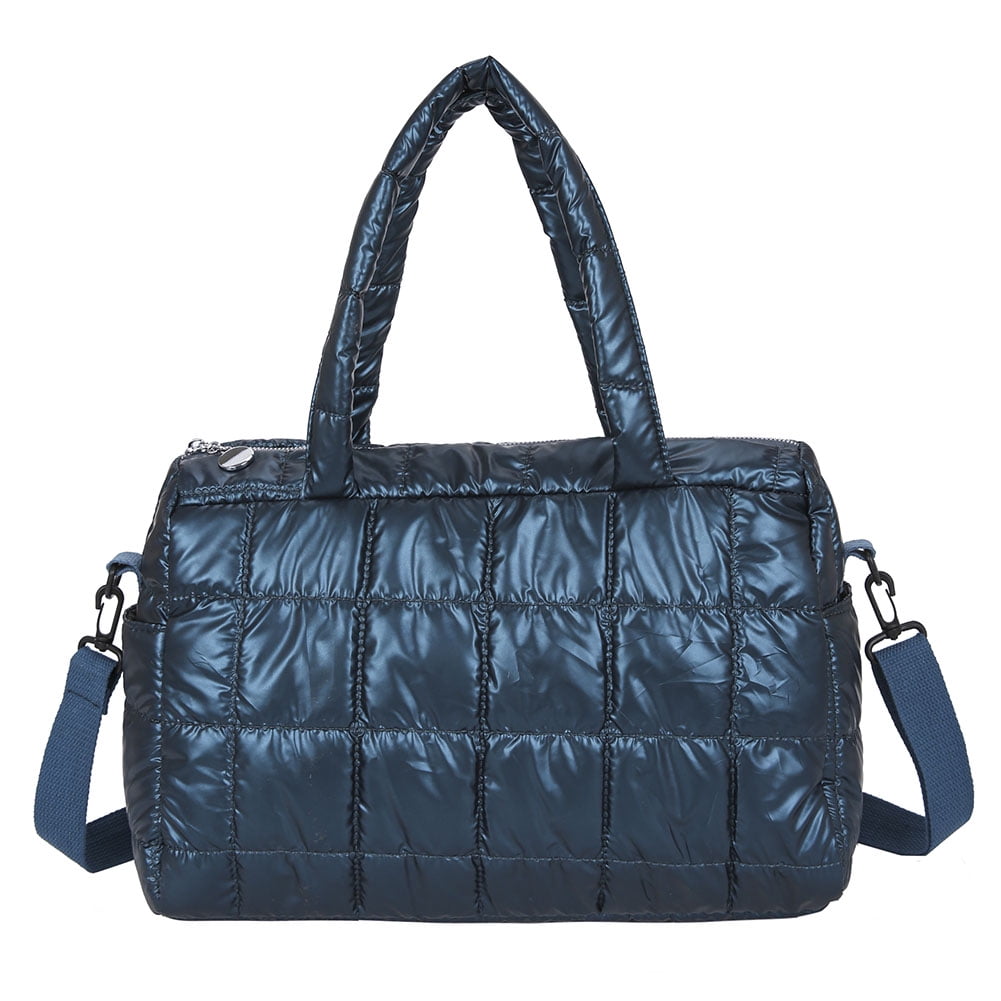 Puffer Quilted Crossbody Bag, Cloud Ruched Shoulder Bag, Trendy Padded  Nylon Hobo Bag