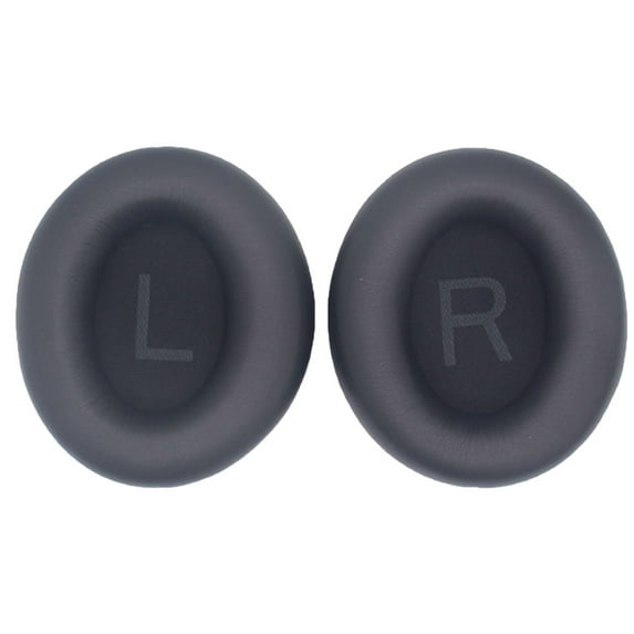 Yucurem Replacement Ear Pads Protein Leather Cover for Q45 Soundcore Life (Black)