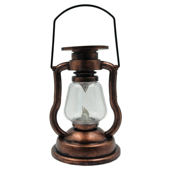 Yucurem Retro Solar LED Light - Portable Powered Kerosene, Antique Lantern Lights Decor (B)