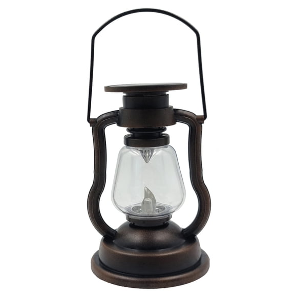 Yucurem Retro Solar LED Light - Portable Powered Kerosene, Antique Lantern Lights Decor (C)