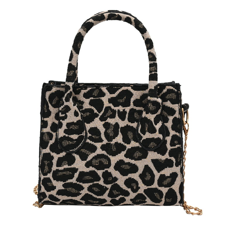 Medium Ming bag in leopard print leather