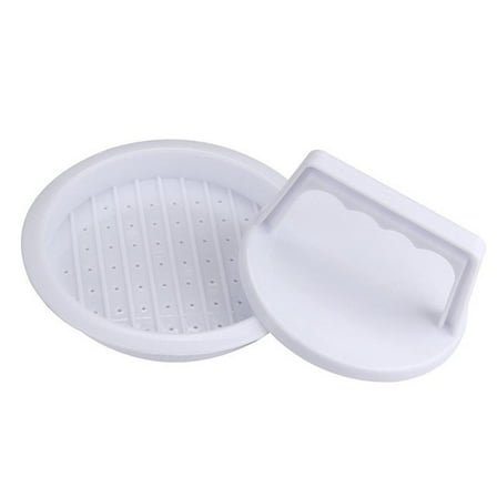 Yucurem Round Bbq Burger Maker Mould Burger Patty Mold for Bbq Grill Accessories Kitchen Tools (White)