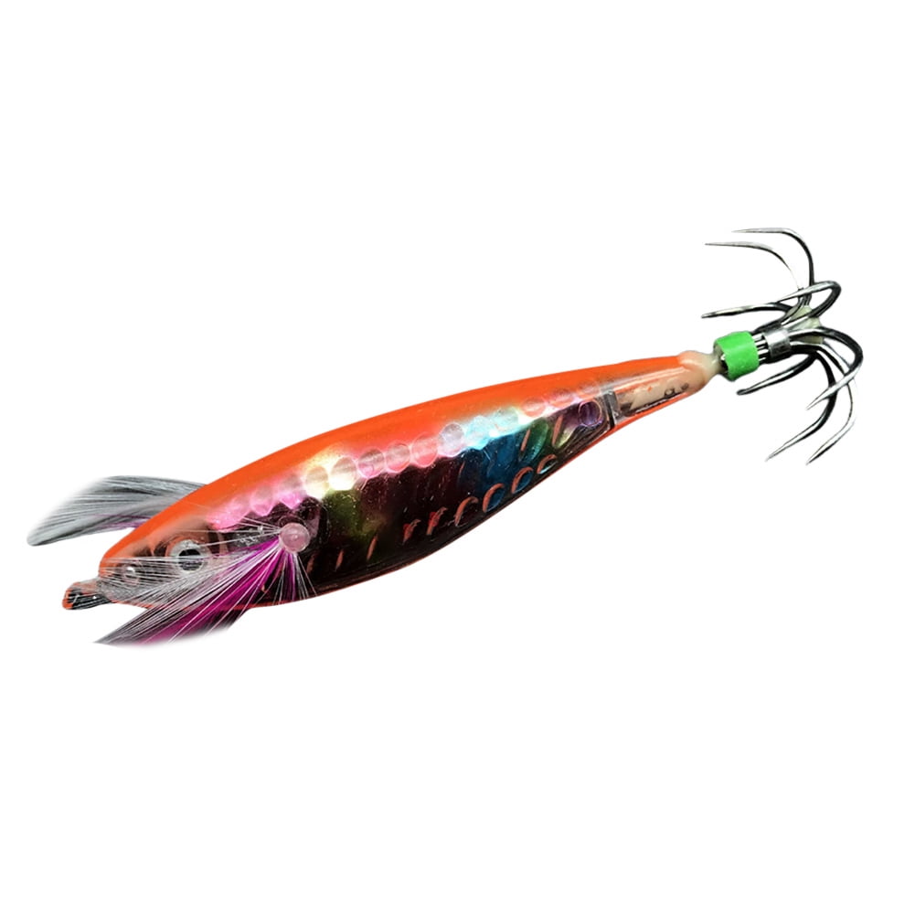 Yucurem Saltwater Wooden Shrimp Lures with Hook for Octopus Cuttlefish