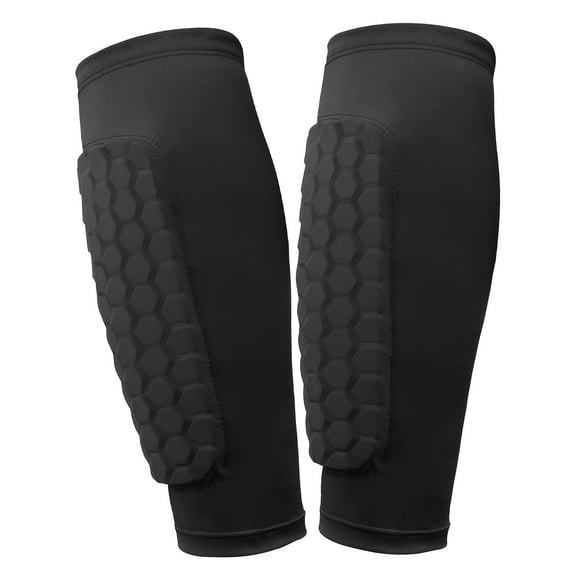 Yucurem Shin Guards Soccer Shin Pads Shin With Honeycomb Pads Lightweight Guards For Adults (Black Xs)