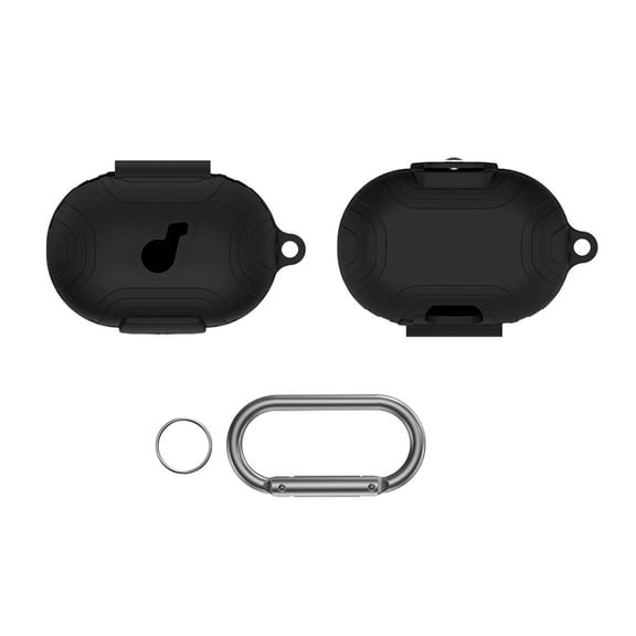 Yucurem Silicone Earphone Cover Shockproof for Soundcore Space A40 (Black)