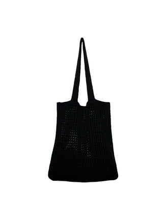Cotton Rope Fishing Net Tote Bag Hand Knitted Women's Bag Solid Color  Reusable Shopping Bag Hollow Out Luxury Designer Handbag