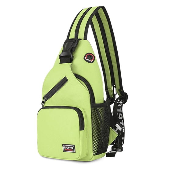 Yucurem Sling Backpack Multi-Functional Crossbody Bags Unisex Oxford Cloth Shoulder Chest Bag Travel Rucksack for Travel Sports Running (Green)