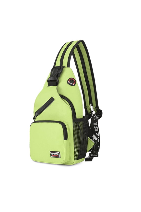 Sling Backpack Multi-Functional Crossbody Bags Unisex Oxford Cloth Shoulder Chest Bag Travel Rucksack for Travel Sports Running (Green)