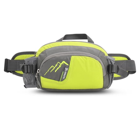 Yucurem Sports Waist Bag with Bottle Holder, Multifunctional Fanny Pack, Sling Waist Pack (Green)