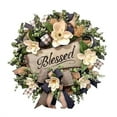 thumbnail image 1 of Yucurem Spring Summer Wreath for Front Door, 17.72" Magnolia Porch Hanging Decoration, Buffalo Plaid Year Round Wreath for Home Farmhouse Housewarming Gift, 1 of 7