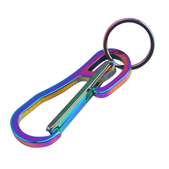 Yucurem Stainless Steel Key Chain Carabiner Climbing Belt Buckles Key Ring (Multi)