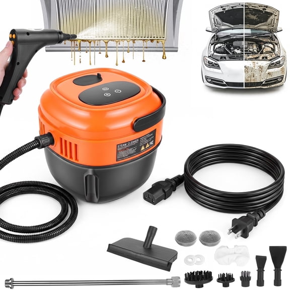 Yucurem Steam Cleaner with 12 Accessories, 6-Speed Adjustable Handheld Steamer, Deep Cleaning for Kitchen, Bathroom, Tile, Car