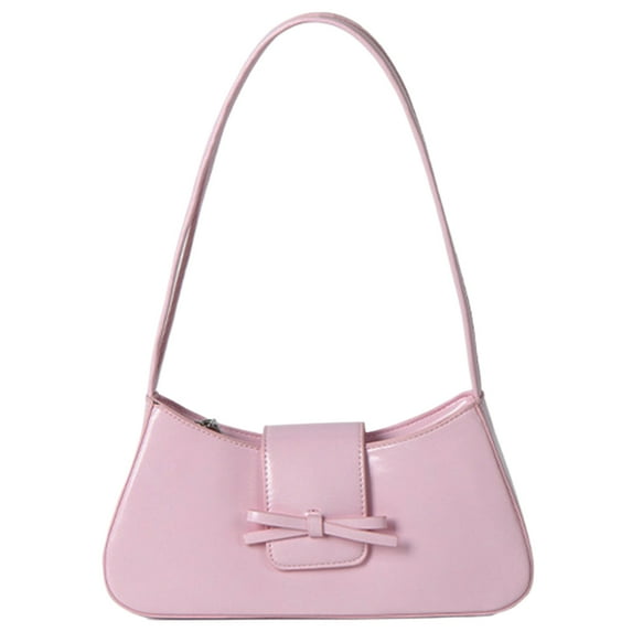 Yucurem Sweet Bow Shoulder Bag Y2k Purse Fashion Handbag Trendy Underarm Bag (Pink) Fashion shoulder bag (Pink)