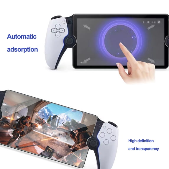 Yucurem Tempered Film 0.33mm Ultra Clear Screen Protector No Bubbles Anti-Scratch Anti-Fingerprint for PS5 Portal