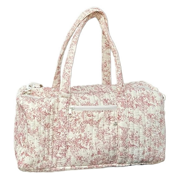 Travel Duffle Bag For Women Floral Quilted Weekender Bag Gym Bag For Travel Daily Casual Bag (Shoulder Bags)