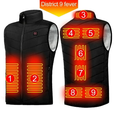 Yucurem Unisex Electric Heated Jackets Windproof for Winter Sports Hiking (Black S)