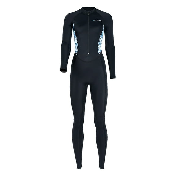 Yucurem Unisex One-Piece Wetsuit, Sunscreen Diving Swim Suit, Snorkeling Surfing Protection Suit (Black S)