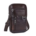 thumbnail image 1 of Yucurem Vintage Cowhide Leather Shoulder Crossbody Bag, Men Waist Pack Belt Purse for Travel Outdoor Activities, 1 of 10