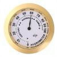 Yucurem Violin Thermometer Hygrometer Round Temp Humidity Meter For Guitar Gold String Instrument Essentials (A)