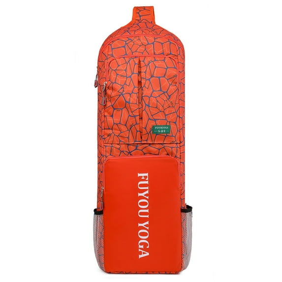 Yucurem Waterproof Yoga Mat Bag, Unisex Yoga Cushion Bag for Fitness Training, Portable Yoga Mat Handbag (Orange)