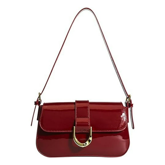 Yucurem Women Buckle Hobo Bag Casual Crossbody Sling Bag Daily Dating Bag (Red) Fashion shoulder bag (Red)