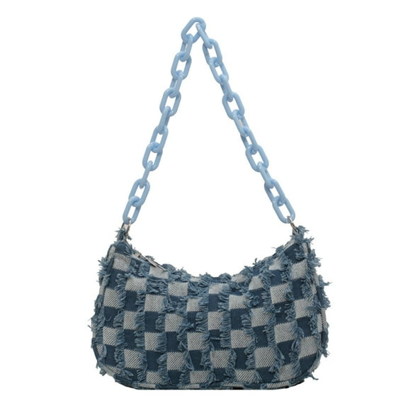Yucurem Women Casual Handbag Fashion Vintage Denim Shoulder Bag Sling Bag (Light Blue) Casual canvas bag (Light Blue)