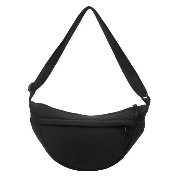 Yucurem Women Dumpling Bag Crescent Bag Half Moon Shape Bag With Adjustable Strap(black) Fashion shoulder bag (Black)