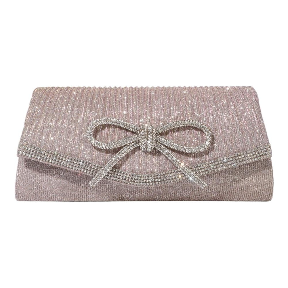 HUANG ZHUANG Sparkling Rhinestone Clutch Bag - Crystal Evening Bag For Women, Party Wedding Handbag With Detachable Chains