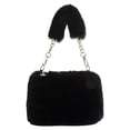 thumbnail image 1 of Yucurem Women Fuzzy Crossbody Bag Casual Plush Tote Handbag Daily Dating Bag(black) Fashion shoulder bag (Black), 1 of 8