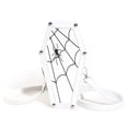 thumbnail image 1 of Yucurem Women Gothic Cobweb Bag Pu Leather Coffin For Halloween Party (White) Funny shaped bag (White), 1 of 10