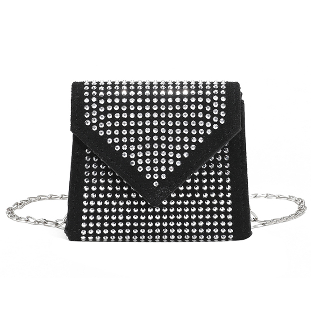 Mini Crossbody Phone Bag With Diamond Pattern