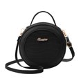 thumbnail image 1 of Yucurem Women Round Shoulder Bag Alligator PU Circle Zip Crossbody Handbag (Black), 1 of 1
