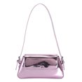 thumbnail image 1 of Yucurem Women Shoulder Bag Bright PU Leather Fashion Underarm Bag Small Satchel (Purple), 1 of 10