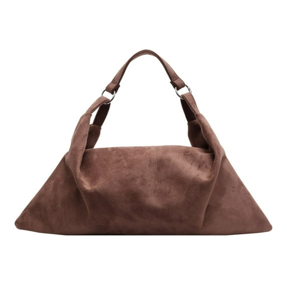 Yucurem Women Tote Bag Faux Suede Large Shoulder Satchel Work Bag Crossbody Bag(coffee ) Fashion shoulder bag (C)