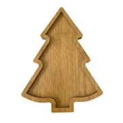 Yucurem Wooden Serving Tray Christmas Tree Tray Plate for Restaurant Home (Pointy Tree)