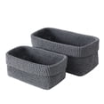 thumbnail image 1 of Yucurem Woven Cube Baskets Bins for Organizing, Set of 2 Closet Rectangle Storage Bins for Home Office Closet Toys Organizer (Gray), 1 of 6