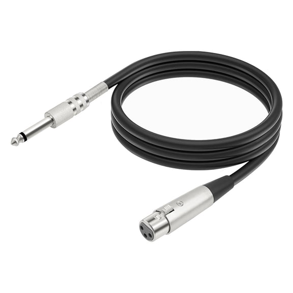 Yucurem Xlr Female To 1/4 (6.35mm) Ts Mono Jack Mic Cord for Dynamic Microphone(1.8m)