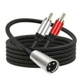 thumbnail image 1 of Yucurem Xlr To 2 Rca Y Splitter Cable Audio Cable Adapter (3M Xlr Male To 2Rca), 1 of 10