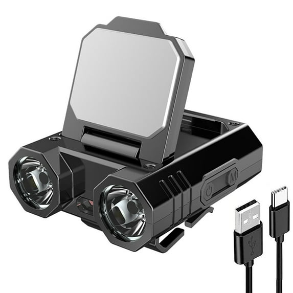 Yucurem Xpe Led Hat Clip Light Type-c Usb Charging Wave Sensor Headlamp Ipx4 1500mAh Camping Lamp (black)