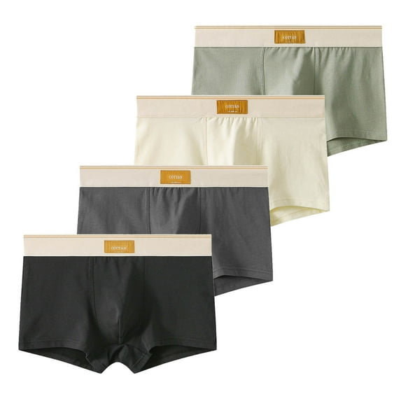 YueHuiYing 3PC Men's Fashion Breathable And Comfortable Large Size Boxers Briefs Boxers Stretchy Knitted Panties