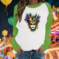 thumbnail image 1 of YueHuiYing Carnival Fun Avatar Print Women's Long Sleeve Loose Crew Neck Casual Pullover Sports Shirt, 1 of 6