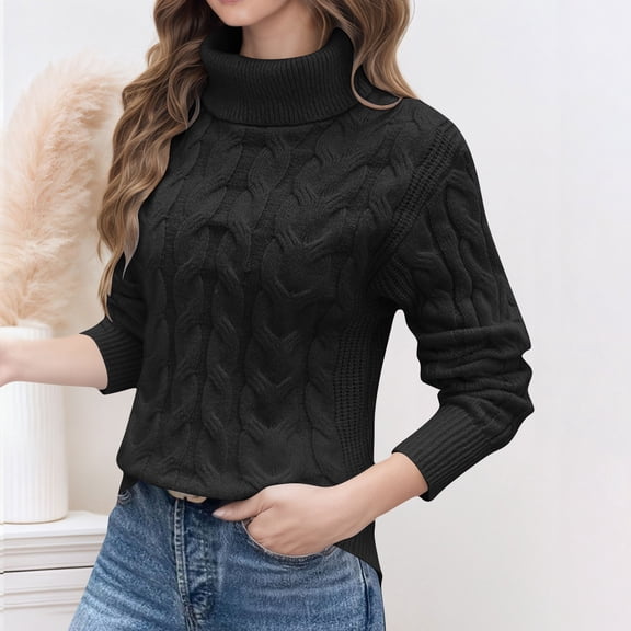 YueHuiYing Casual Long Sleeve Sweaters for Women Loose V Neck Ribbed Knit Pullover Tops Womens Fall Fashion 2025