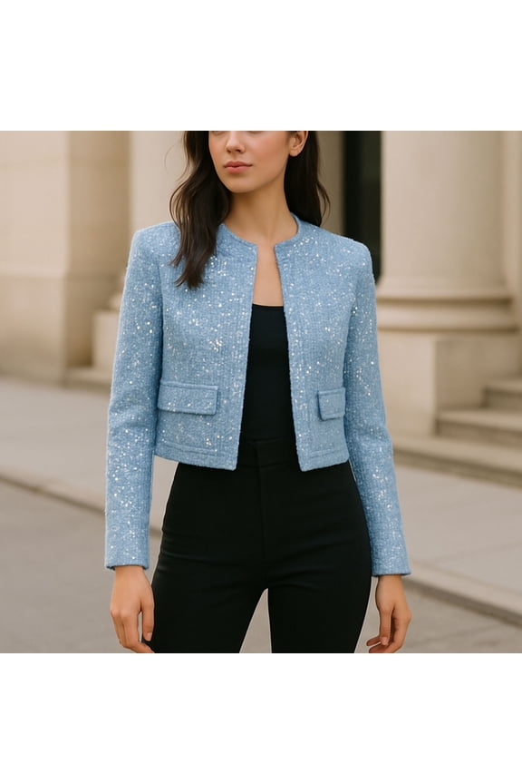 Cropped Jean Jacket for Women Trendy Button-Down Lightweight Slim Fit Short Trucker Stretchy Denim Jackets & Shackets