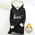 thumbnail image 1 of YueHuiYing Fashion Women's Thickened Warm Pullover Fashionable Casual Long Sleeved Hooded Sweatshirt, 1 of 3
