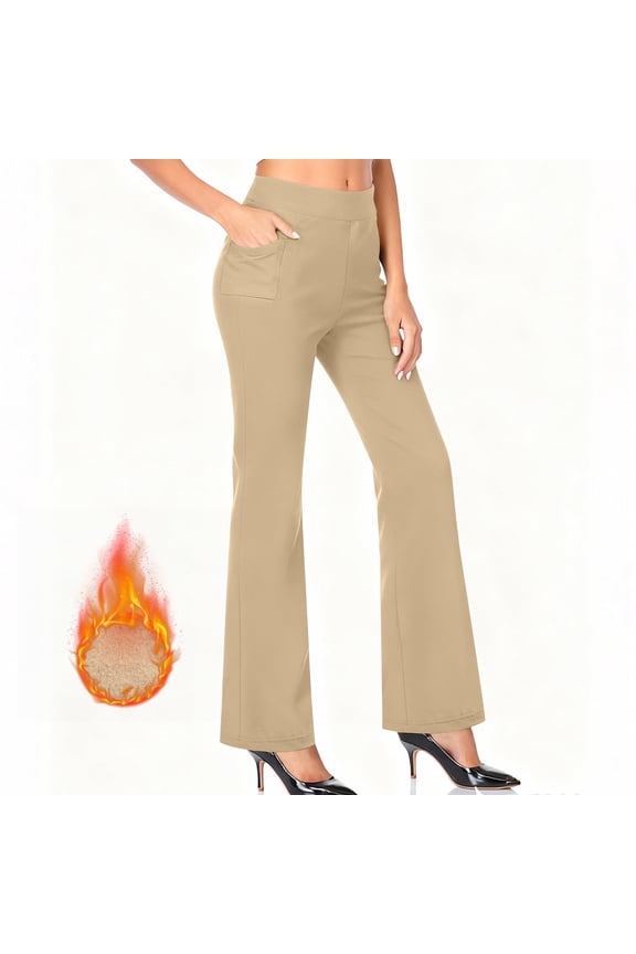 Flare Leggings for Women Tummy Control Flared Leggings No Front Seam Pants Women High Waisted Workout Bell Bottoms