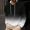 thumbnail image 1 of YueHuiYing Gradient Color Sweatshirt Mens Color Pullover Casual Lightweight Long Sleeve Drawstring Hooded Fall Outfit With Pocket, 1 of 5