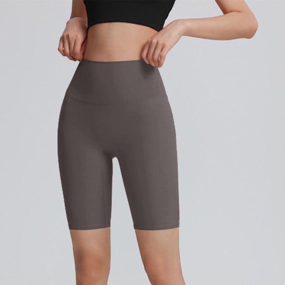 YueHuiYing High-Waisted Leggings for Women – Full-Length/Knee-Length Capri Tummy-Control Butter-Soft Yoga Pants for Workouts and Athletic Activities Gray L