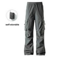 thumbnail image 1 of YueHuiYing Man Solid-Color Loose Casual Pocket Functional Drawstring Work Pants Full Length Pants, 1 of 5