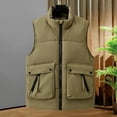 thumbnail image 1 of YueHuiYing Men Quilted Outerwear Winter Warm Puffy Sleeveless Tanks Vests Lightweight Casual Zipper Jacket, 1 of 7