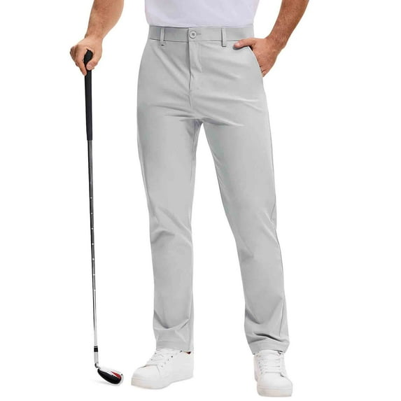YueHuiYing Men Solid-Color Casual Loose Sports Outdoor Golf Button-Up Lightweight Breathable Pants